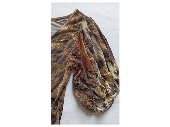 Top Just Cavalli con Estampado Animal y Mangas Hinchadas Multicolor - vista 5