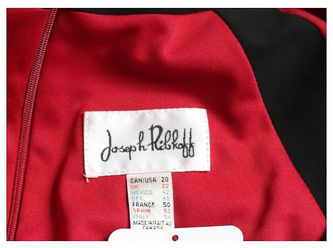 Joseph Ribkoff Kleid Rot Schwarz aus Polyester Größe 50 - Ansicht 3