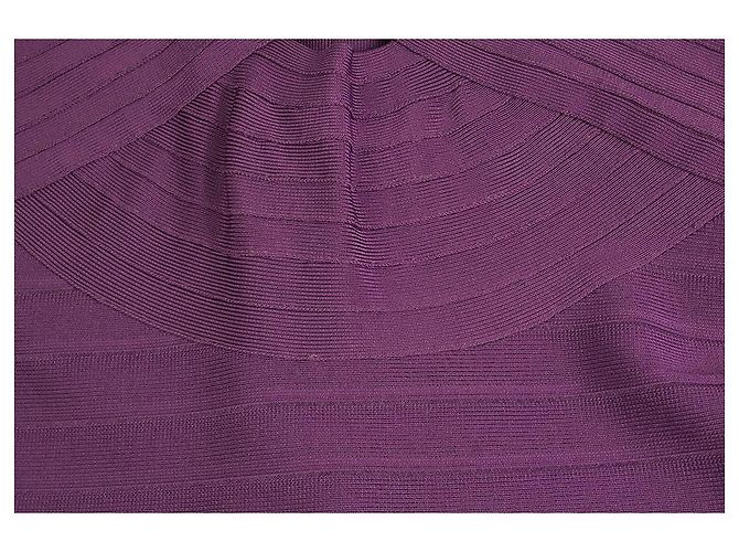 Herve Leger púrpura vendaje Bodycon sin mangas Mini longitud vestido talla M - vista 5