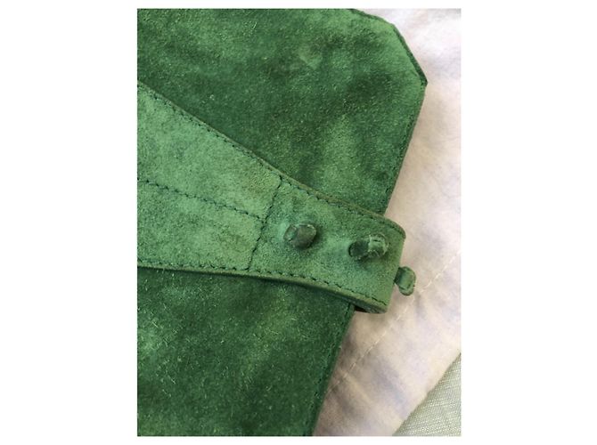 Borsa a tracolla Jimmy Choo in scamosciato verde - vista 12