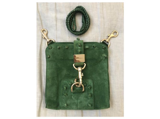 Borsa a tracolla Jimmy Choo in scamosciato verde - vista 4