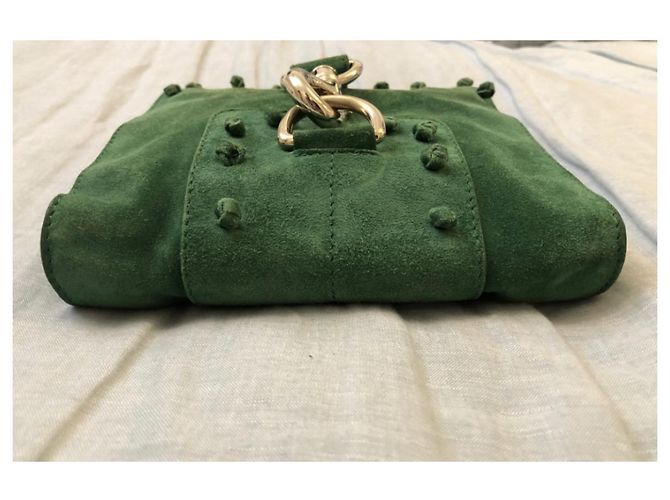 Borsa a tracolla Jimmy Choo in scamosciato verde - vista 5