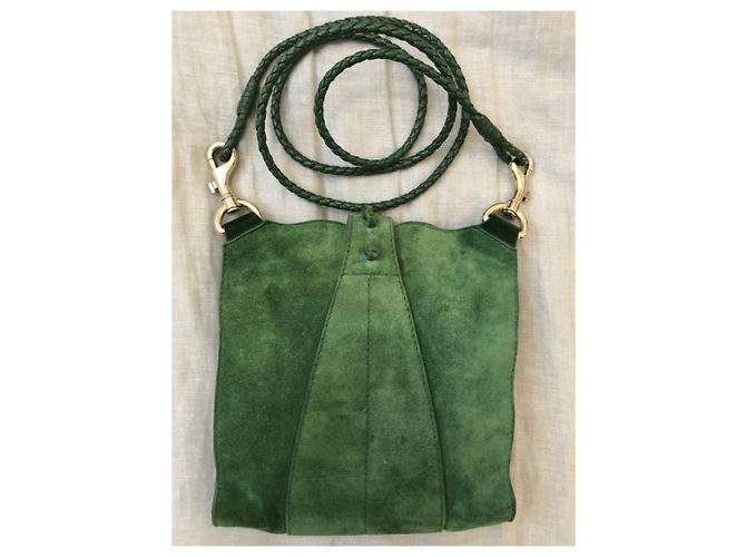 Borsa a tracolla Jimmy Choo in scamosciato verde - vista 6