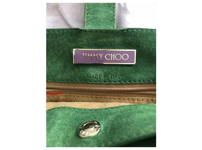 Borsa a tracolla Jimmy Choo in scamosciato verde - vista 7