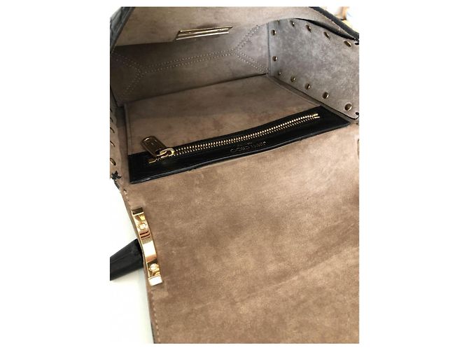 Jimmy Choo Lockett Leather Handbag Black - view 10