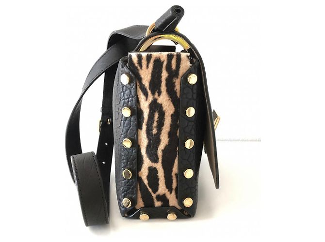 Jimmy Choo Lockett Leather Handbag Black - view 2