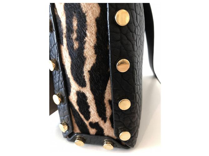 Jimmy Choo Lockett Leather Handbag Black - view 5