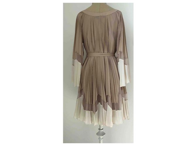 Bcbg Max Azria Cocktail Minikleid beige aus Chiffon - Ansicht 2