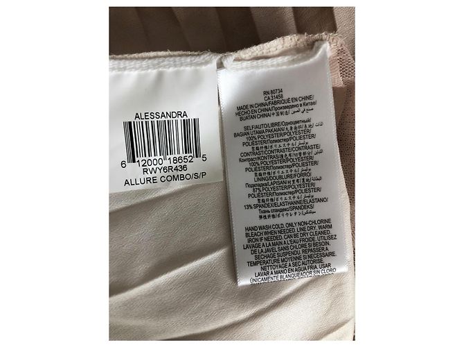 Bcbg Max Azria Cocktail Minikleid beige aus Chiffon - Ansicht 4