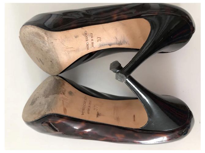 Giuseppe Zanotti Absatzschuhe aus braunem Lackleder - Ansicht 7