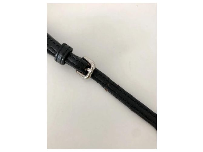 Bolsa transversal Miu Miu de couro preto com padrão de chamas - vista 3