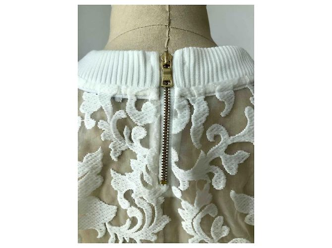 Three Floors Fashion Abstraktes Dreistufiges Sweatshirt Weiß - Ansicht 10