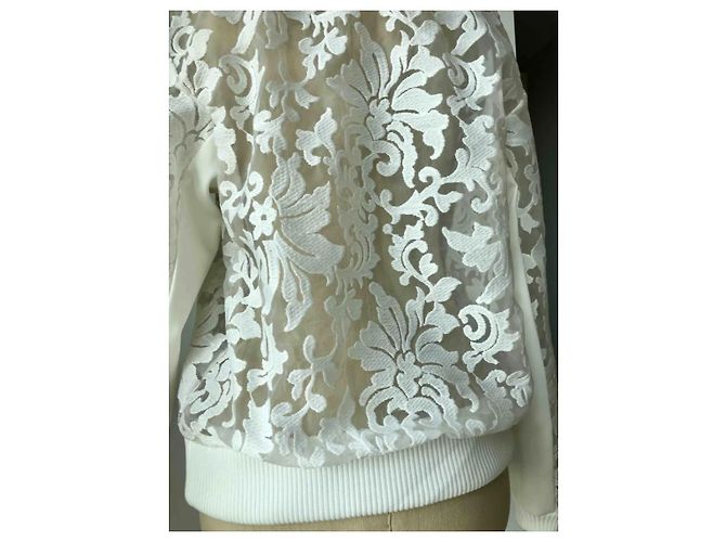 Three Floors Fashion Abstraktes Dreistufiges Sweatshirt Weiß - Ansicht 3
