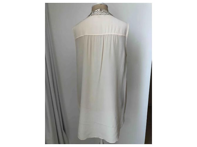 Camicetta oversize in seta Rebecca Taylor crema Crudo - vista 3