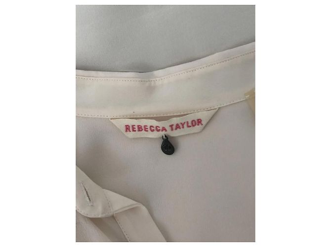 Camicetta oversize in seta Rebecca Taylor crema Crudo - vista 4