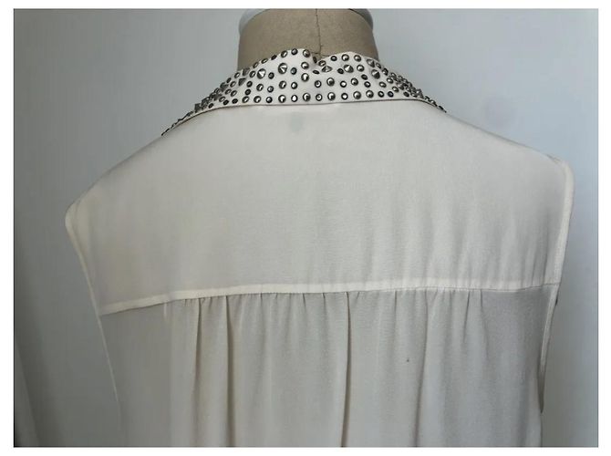 Camicetta oversize in seta Rebecca Taylor crema Crudo - vista 8