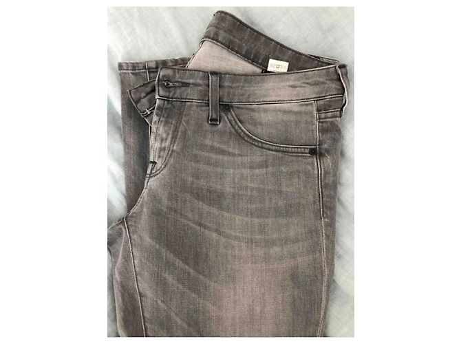 Jeans slim 7 For All Mankind Olivya verde claro algodón - vista 2