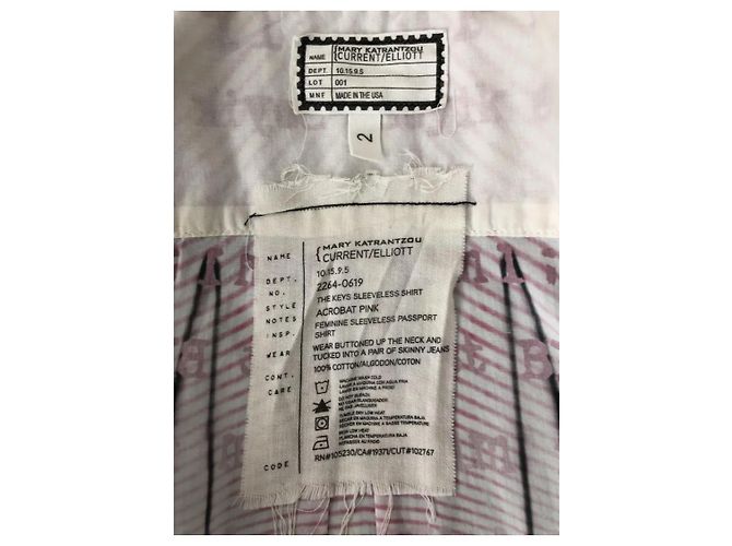 Camicetta senza maniche Current Elliott Mary Katrantzou The Acrobat Pink Keys Multicolore - vista 4