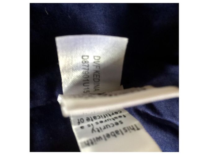 Diane Von Furstenberg Abito DvF Kedina con occhielli sfumati Bianco Blu - vista 6