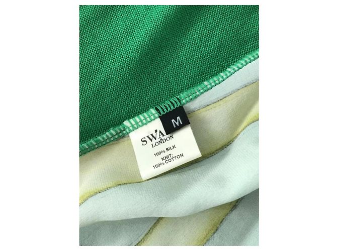 Autre Marque Cardigã Swash London com inserção de seda verde - vista 9