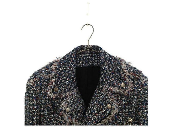*BALMAIN Sequin Tweed Design Riders Jacket - view 3