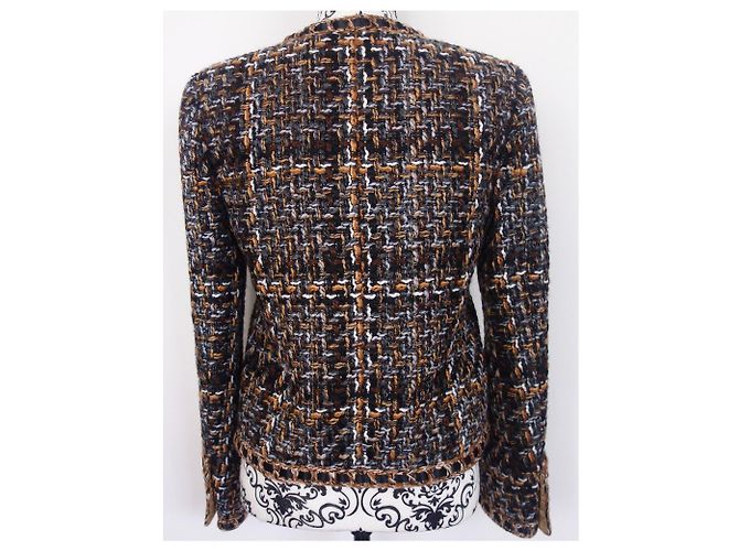 CHANEL Tweedjacke Schwarz Mehrfarben - Ansicht 7