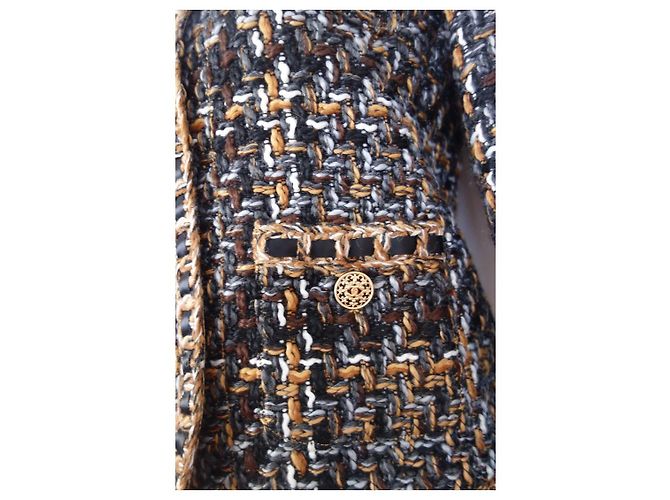 CHANEL Tweedjacke Schwarz Mehrfarben - Ansicht 9