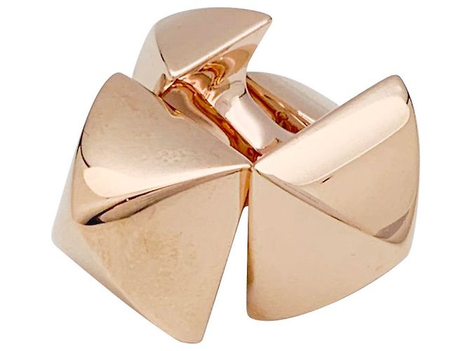 Hermès cufflinks, "Nail", Rose gold. - view 3