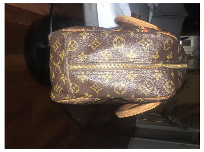 Louis Vuitton Deauville Handtasche Braun Stoff - Ansicht 6