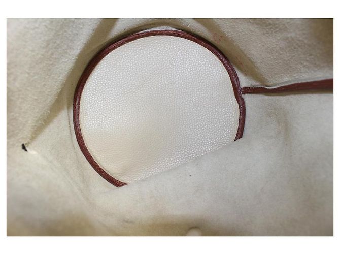 Hermès Herm's Ivory Clemence Leather Mangeoire Rope Bucket Bag - vista 10
