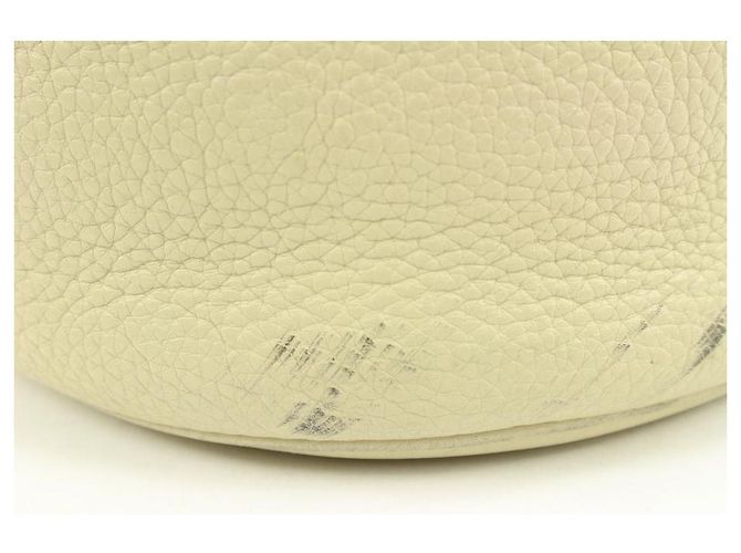 Hermès Herm's Ivory Clemence Leather Mangeoire Rope Bucket Bag - vista 2