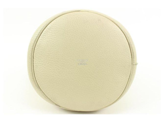 Hermès Herm's Ivory Clemence Leather Mangeoire Rope Bucket Bag - vista 7