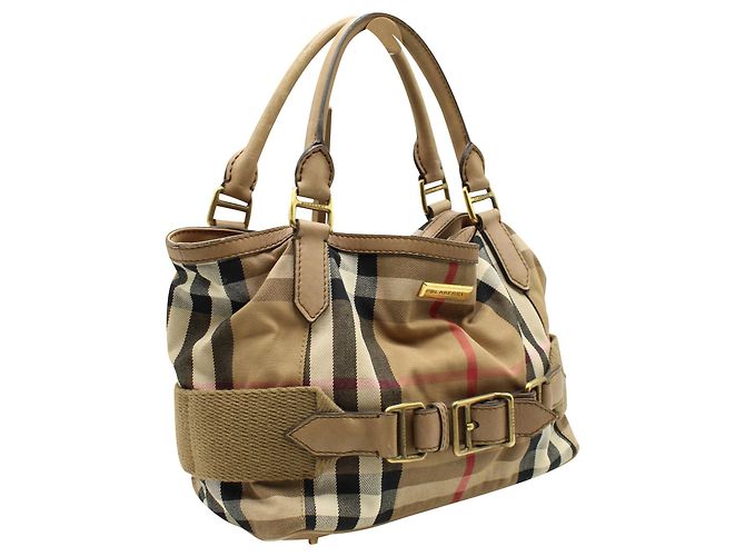 Burberry Borsa tote classica a quadri marrone - vista 2