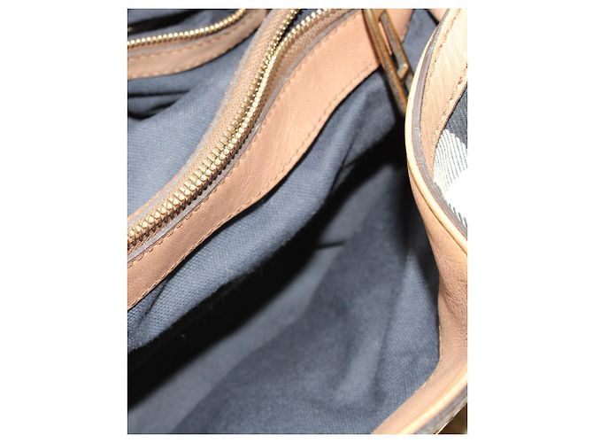 Burberry Borsa tote classica a quadri marrone - vista 5