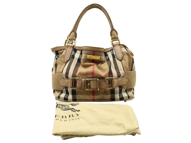 Burberry Borsa tote classica a quadri marrone - vista 6