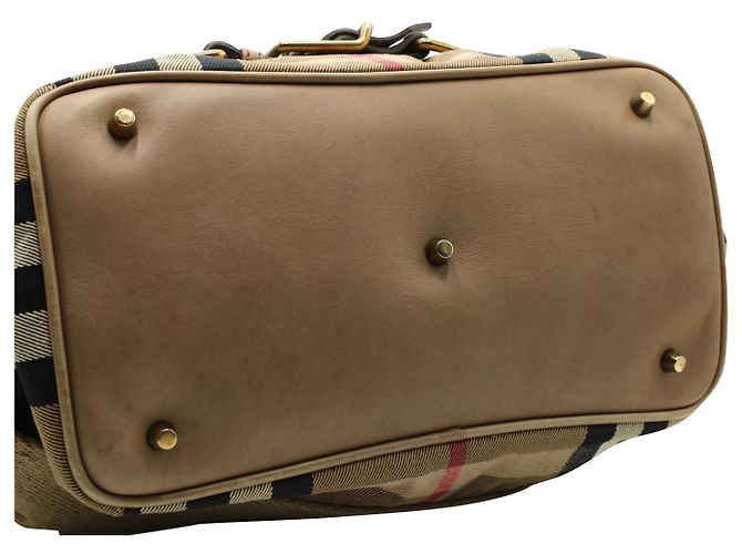 Burberry Borsa tote classica a quadri marrone - vista 9