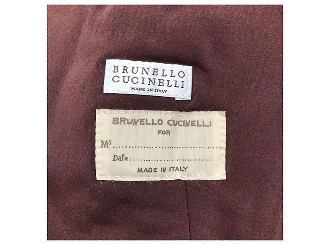 Brunello Cucinelli leather jacket in burghundy - view 4
