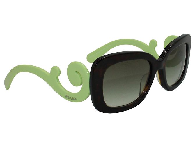 Prada Grüne Barock-Sonnenbrille - Ansicht 2
