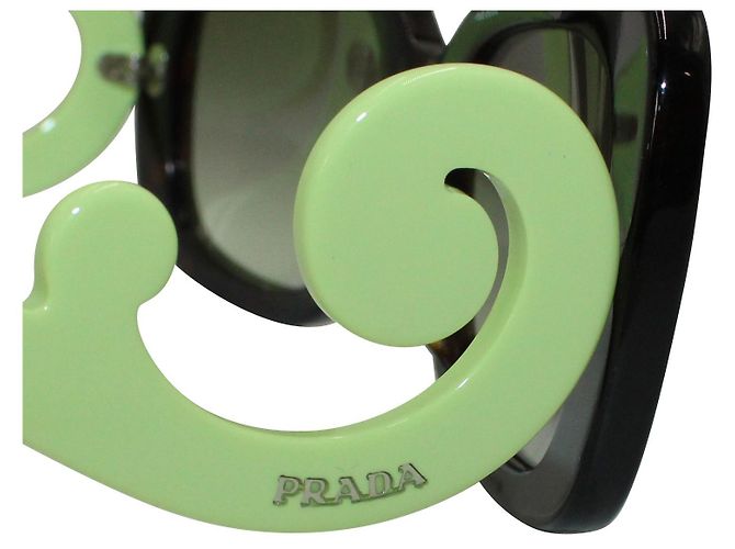 Prada Grüne Barock-Sonnenbrille - Ansicht 6