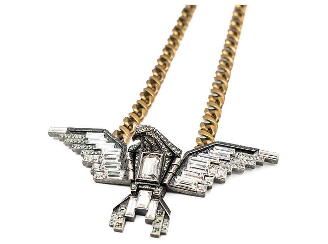 Collana Lanvin con aquila in cristalli - vista 2