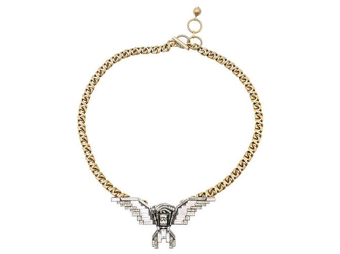 Collana Lanvin con aquila in cristalli - vista 3