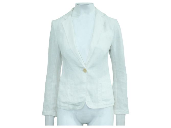 Dkny Blazer de lino blanco - vista 2