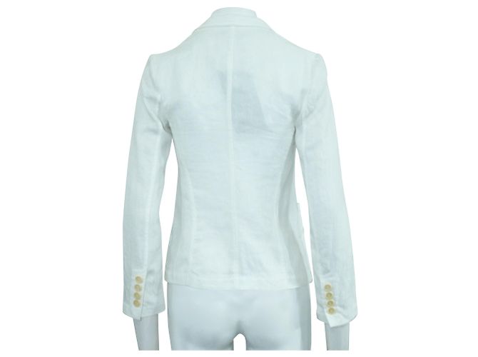 Dkny Blazer de lino blanco - vista 3
