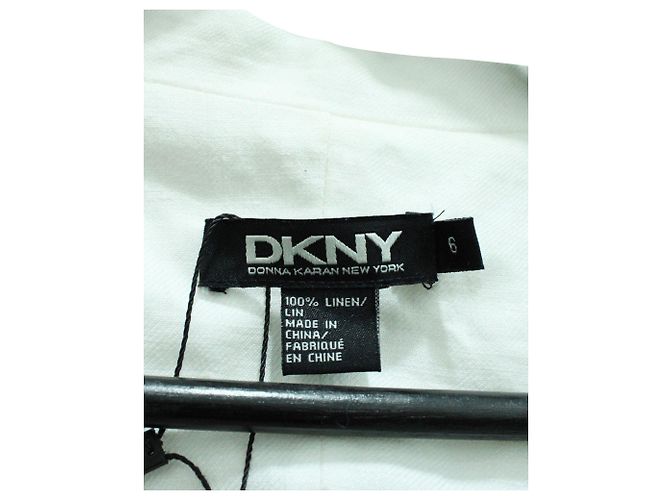 Dkny Blazer de lino blanco - vista 5