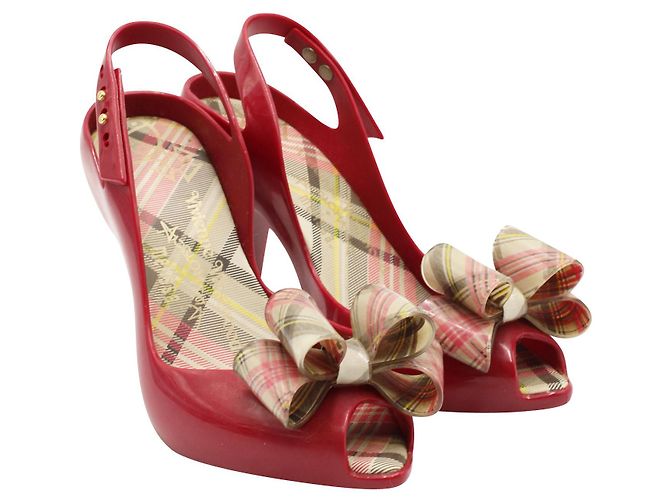 Melissa Tacchi slingback in gomma rosa scuro - vista 2