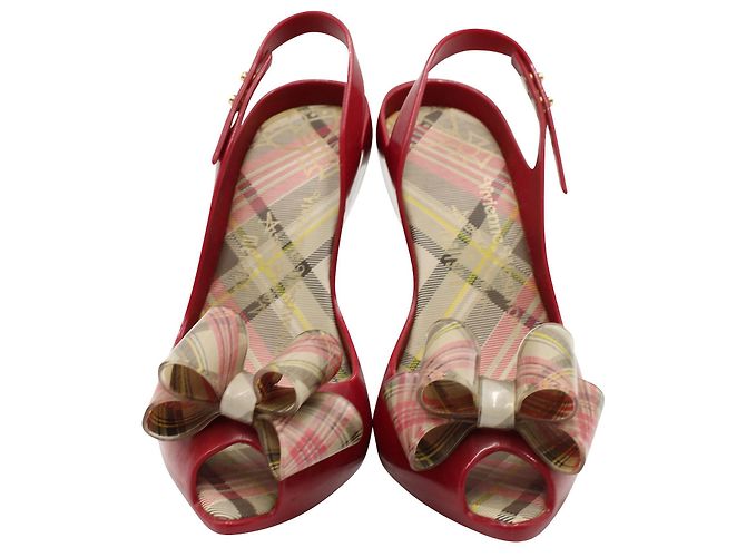 Melissa Tacchi slingback in gomma rosa scuro - vista 3