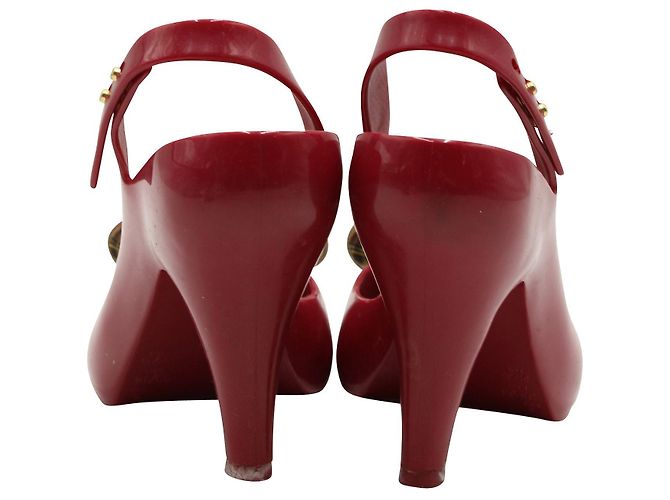 Melissa Tacchi slingback in gomma rosa scuro - vista 4