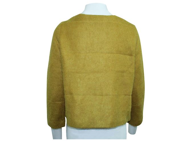 Diane Von Furstenberg Chaqueta de mezcla de mohair mostaza "Yamka" - vista 3