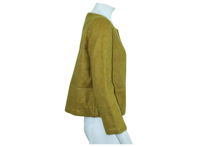 Diane Von Furstenberg Chaqueta de mezcla de mohair mostaza "Yamka" - vista 4