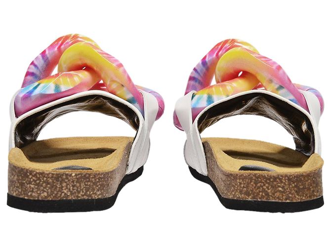 JW Anderson Chanclas De Cadena En Piel Blanca - vista 4
